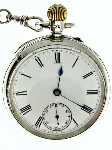 Silver Open Face Pocket Watch Chester 1896 Very High Quality English Watch