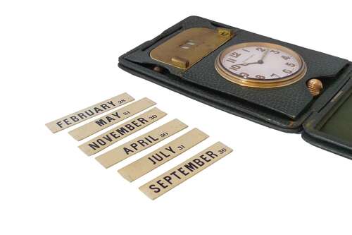 Rare Finnigans Goliath 8-days Calendar Pocket Watch Swiss 1930