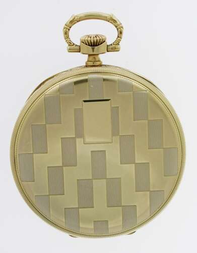 14kt Yellow Gold I.W.C. Schaffhausen  Art Deco Pocket Watch Swiss 1921