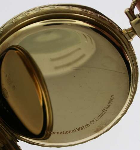 14kt Yellow Gold I.W.C. Schaffhausen  Art Deco Pocket Watch Swiss 1921
