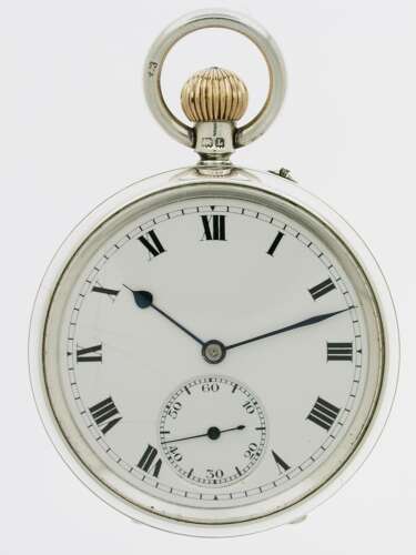 Silver J.W. Benson Pocket Watch - Hallmarked London 1937