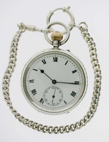 Silver J.W. Benson Pocket Watch - Hallmarked London 1937