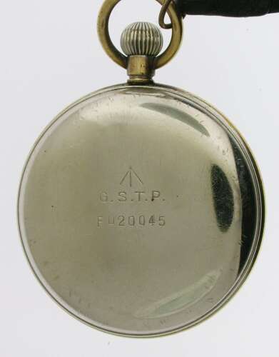 Omega Military Steel Airforce Pocket Watch Swiss 1945