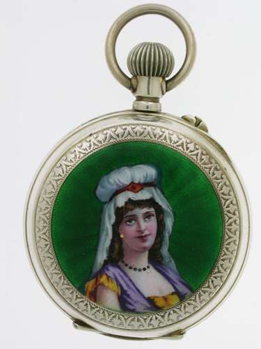 Hebdomas 8 Day Silver Pocket Watch