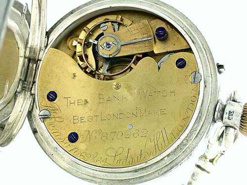 Silver J.W Benson Pocket Watch London 1897
