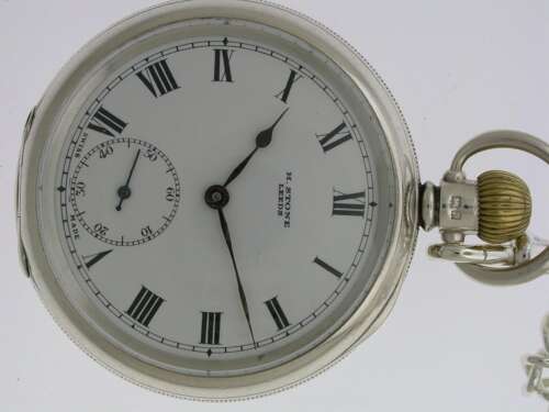 Silver H Stone Leeds Pocket Watch Hallmarked Birmingham 1937