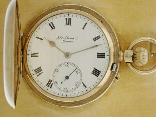 9ct Yellow Gold J.W. Benson Full Hunter Pocket Watch