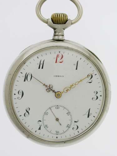 Omega Open Face Steel Pocket Watch - Swiss c.1915