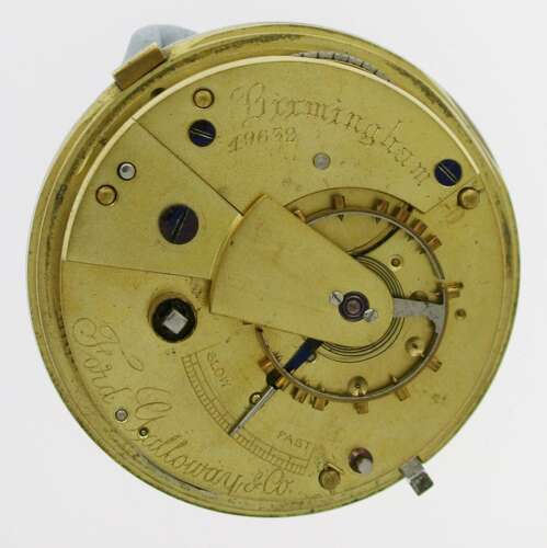 Sterling Silver Gents Pocket Watch - Hallmarked Chester 1889