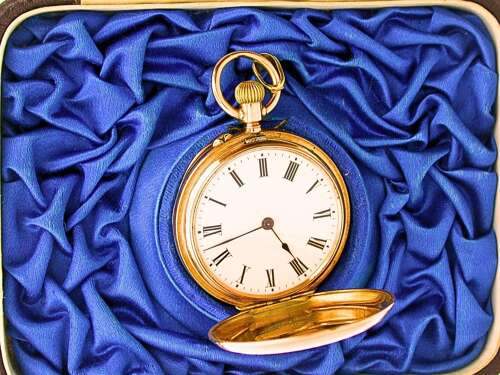 14kt Gold Full Hunter Fob PW - Switzerland c.1890