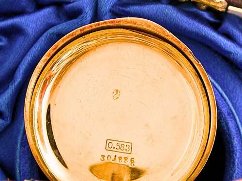 14kt Gold Full Hunter Fob PW - Switzerland c.1890