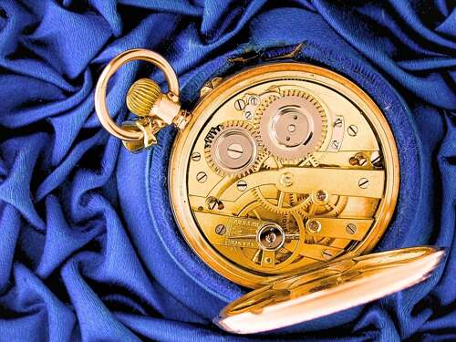 14kt Gold Full Hunter Fob PW - Switzerland c.1890