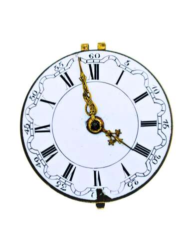 Silver Repousse Verge Pocket Watch