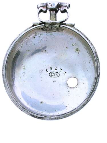 Silver Repousse Verge Pocket Watch