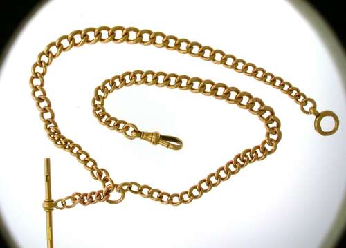 9kt Rose Gold Double Albert Pocket Watch Chain