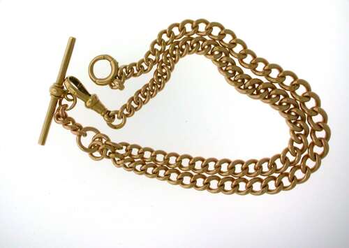9kt Rose Gold Double Albert Pocket Watch Chain