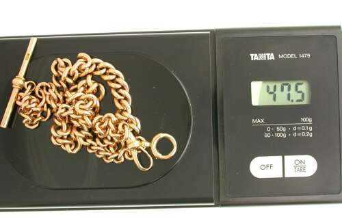 9kt Rose Gold Double Albert Pocket Watch Chain
