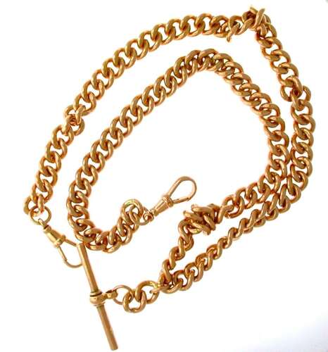 9kt Rose Gold Pocket Watch Chain
