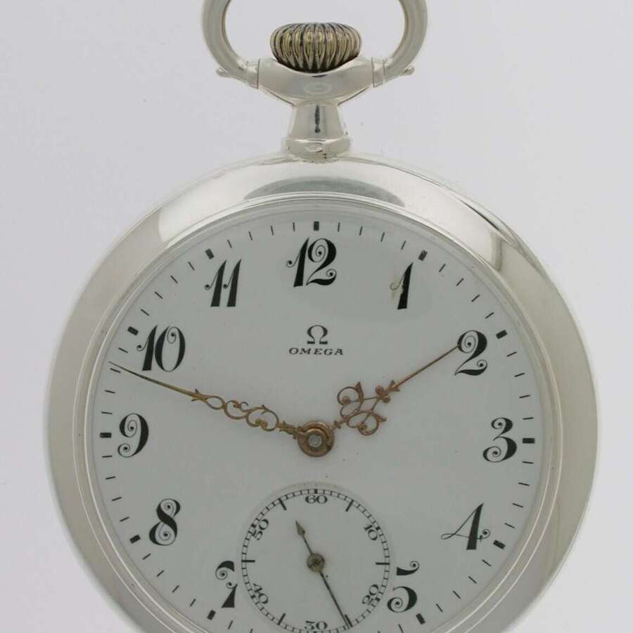 Omega Silver Pocket Watch Made in Switzerland in 1918