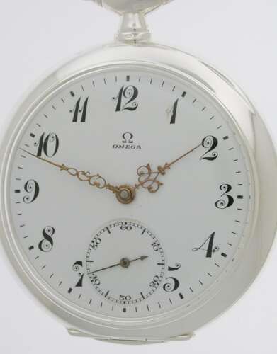 Omega Silver Pocket Watch Made in Switzerland in 1918