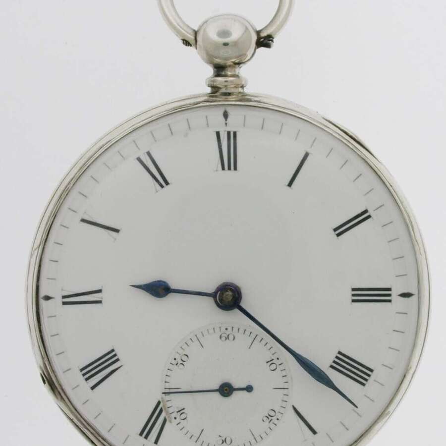 Silver Lagi&eacute;r Gen&eacute;ve Pocket Watch - Made in Switzerland c.1880