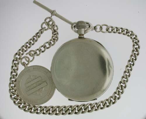Silver Stauffer Open Face Pocket Watch Swiss 1918