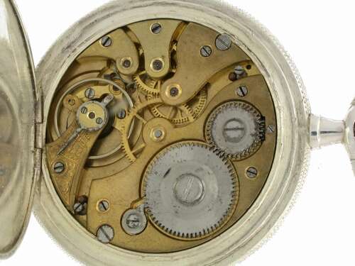 Genuine Silver Full Hunter Pocket Watch - Swiss c.1920