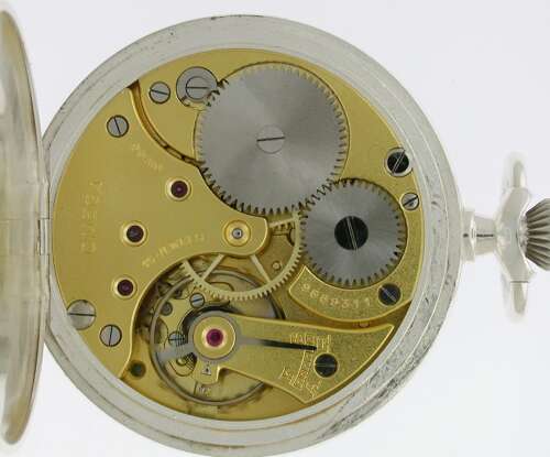 Omega Steel Pocket Watch Made in Switzerland - Circa 1942