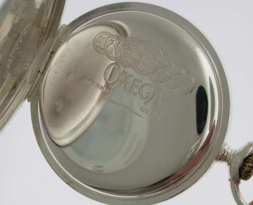 Omega Silver Open-face Pocket Watch Made in Switzerland c.1927