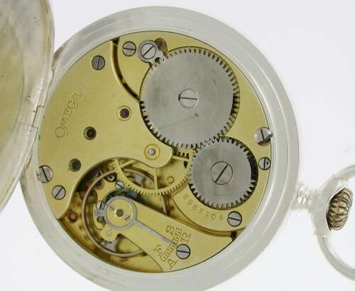 Omega Silver Open-face Pocket Watch Made in Switzerland c.1927
