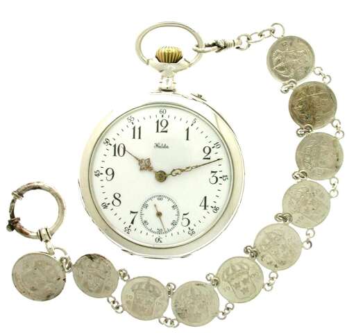 Silver Halda Patek Philippe Pocket Watch Made in Sweden c.1909