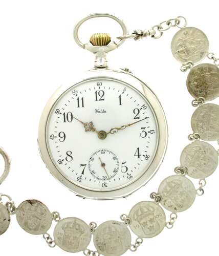 Silver Halda Patek Philippe Pocket Watch Made in Sweden c.1909