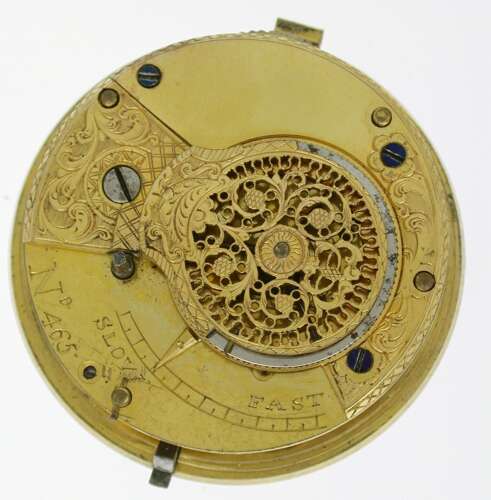 Silver Masonic Pair of Cased Verge Pocket Watch