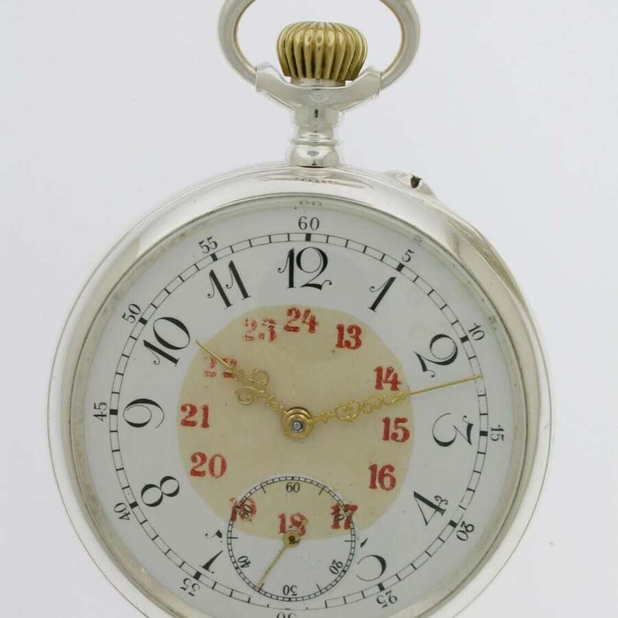 Silver Halda Swedish Patek Philippe  Pocket Watch - 1900