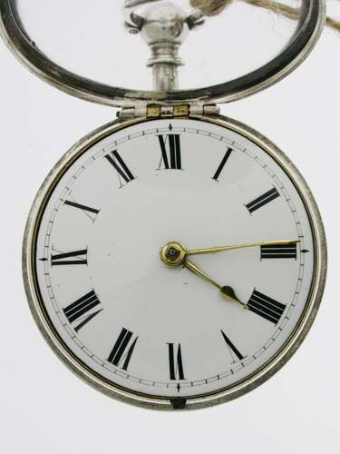 Silver Verge Pair Case Pocket Watch London, England - 1801