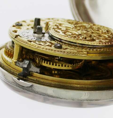 Silver Verge Pair Case Pocket Watch London, England - 1801