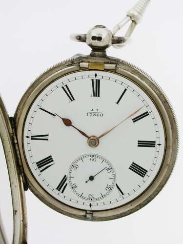 Silver Antique Open Face Pocket Watch London 1892