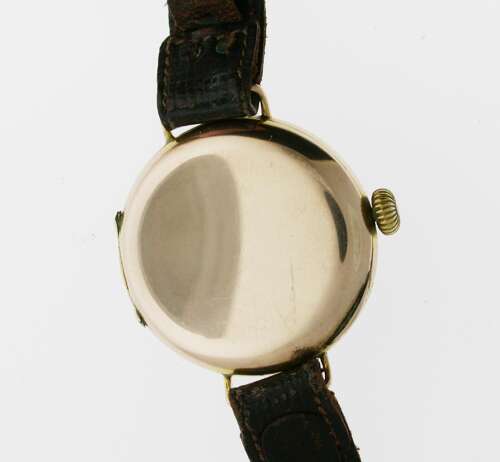 Rose Gold 375 Trench Military Wristwatch - Made in England 1942