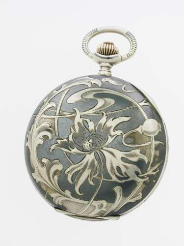 Silver Full Hunter Niello* Pocket Watch