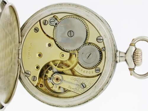 Silver 0.900 Omega Niello Racing Motif c.1918