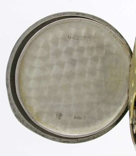 Silver 0.900 Omega Niello Racing Motif c.1918