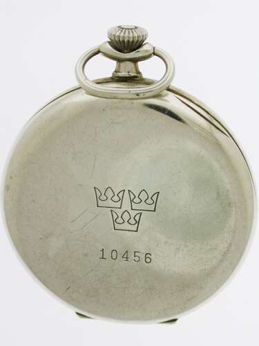 Unique Swedish Military Steel Pocket Watch 1942