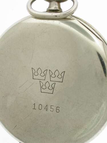 Unique Swedish Military Steel Pocket Watch 1942