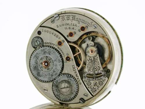 Elgin Silver 925 Railroad Pocket Watch, Early 20th Century