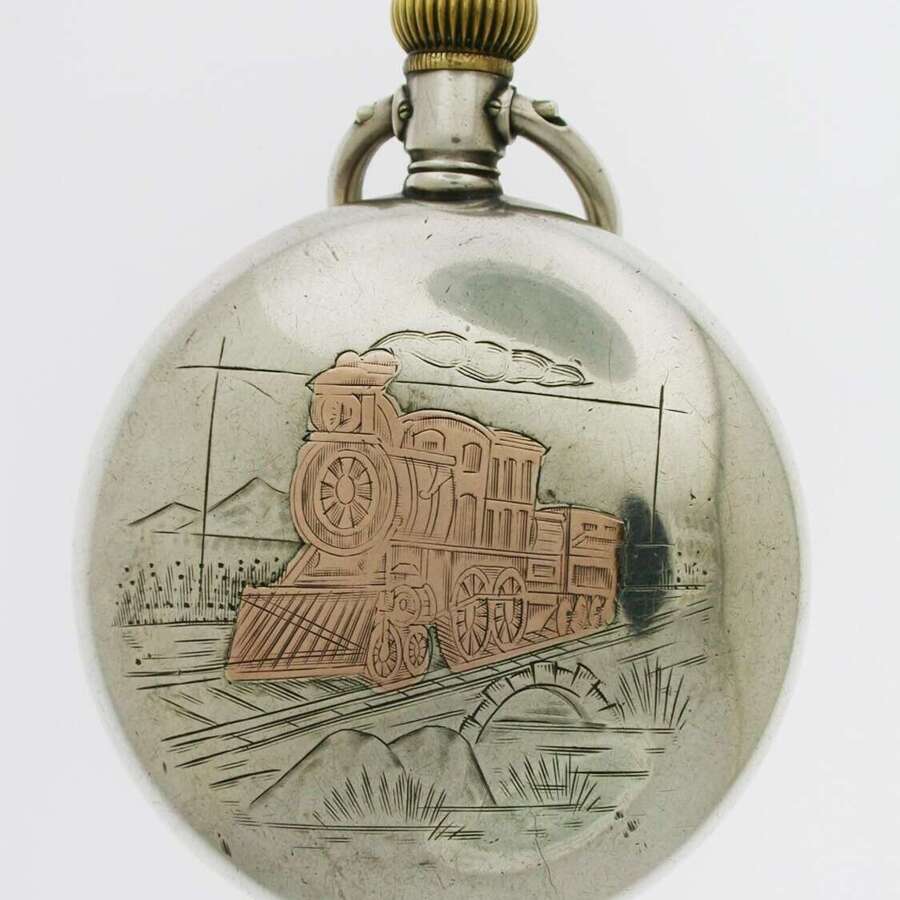 Silver Omega Railway Pocket Watch c.1918