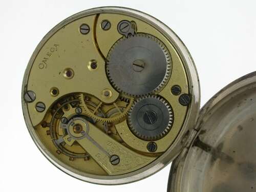 Silver Omega Railway Pocket Watch c.1918
