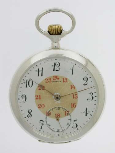 Original 0.800 Omega Silver Pocket Watch  Circa 1906