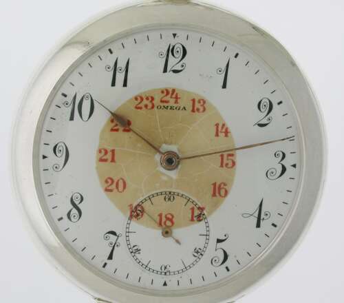 Original 0.800 Omega Silver Pocket Watch Circa 1906