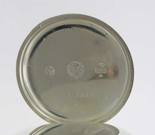 Original 0.800 Omega Silver Pocket Watch Circa 1920s
