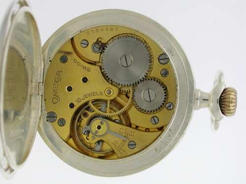 Original 0.800 Omega Silver Pocket Watch Circa 1920s